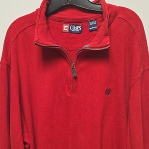Chaps Men's Zip-Up Red Sweater